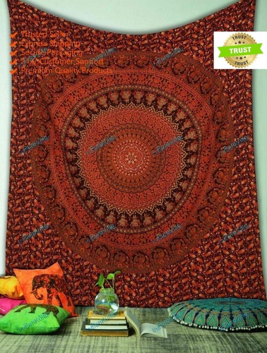 Couvre lit indien fait - couvre-lit,