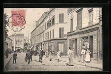 Old postcard Villeneuve-Saint-Georges, Rue de Paris 1904 