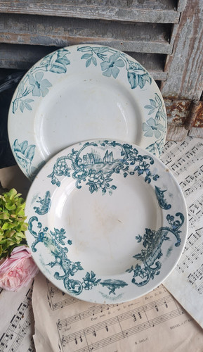 Anciennes assiettes terre - 2,