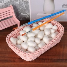 50 Pcs Small Polystyrene Eggs Oval Shaped Balls Easter Decorating Ideas Child