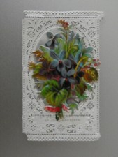 Pious image lace canivet st Jean Baptiste with flower shutter