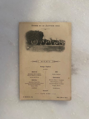 Ancien menu restaurant - , pommard