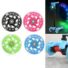 Accessoires trottinette enfant roue pu roue clignotante vélo roue auxiliaire