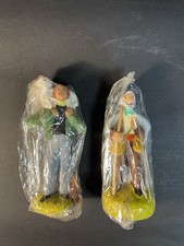 2 M. Carbonel Santon Small 3.75” Terracotta Village Men Figurines France