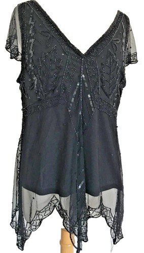 Art deco short sleeve beaded - art,