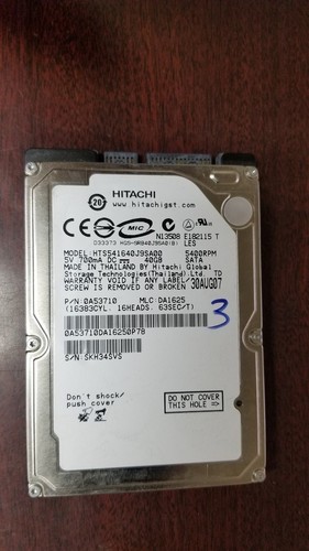 Hitachi hts541640j9sa00 40gb - hitachi,