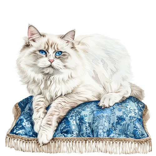 Autocollants ragdoll chat - 6,