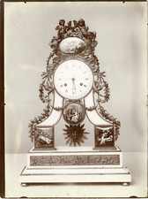France, Paris, Front Clock, White Marble by Edouard Chappey Vintage Album