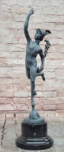 Bronze mercury hermes statue - hermes,