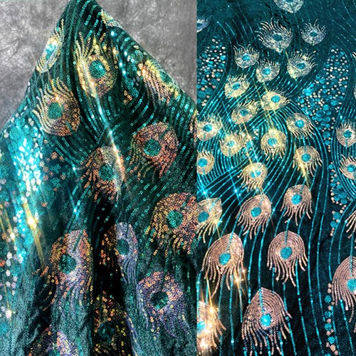 Tissu velours paillettes - tissu,