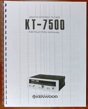Kenwood KT-7500 Tuner Owners Manual