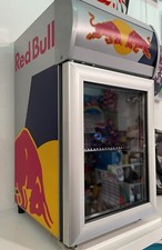 VINTAGE 2000S COLLECTION FRIDGE RED BULL WORKING MINI FRIDGE REFRIGERATOR