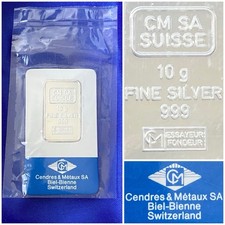 Lingot Argent Pur 10g Swiss