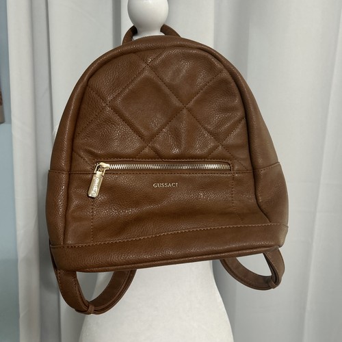 Backpack purse brown gussaci - purse-,