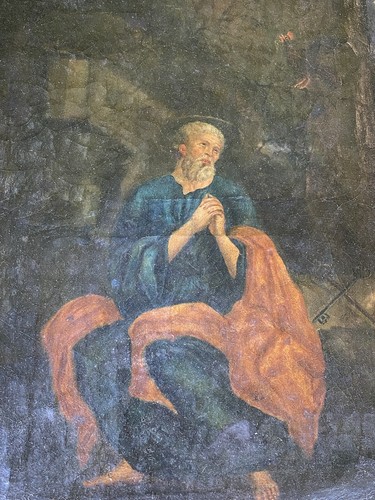 Saint pierre huile sur toile - &,