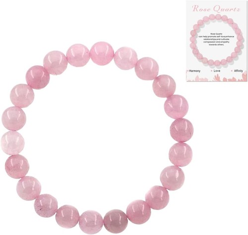 Bracelet quartz rose perles - quartz,