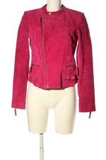 AJC Veste en cuir Dames Veste T EU 36 rouge framboise style décontracté
