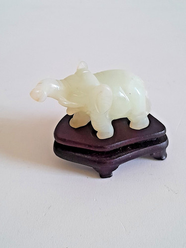 éléphant jadéite sur - éléphant, en