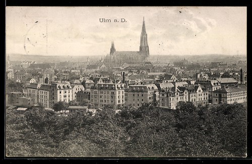 Carte postale ulm vue - carte,
