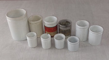 Lot de 10 anciens pots à