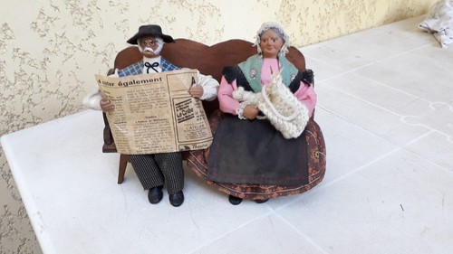 Couple santons anciens - santons,