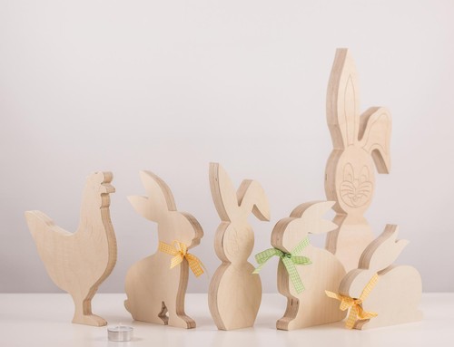 Lapin pâques bois joyeux - lapin,