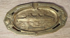 Antique metal ashtray - NORMANDY LINER - French Line
