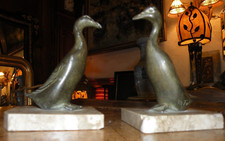 Les Oies Paire de serre livre par Marty Font époque Art Déco 1920, 1930