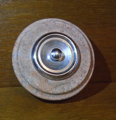 Ancienne sonnette marbre rose - sonnette,