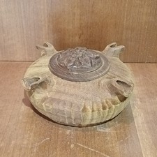 Ancienne grolle en bois, ou grog, jamais utilisée. Coupe de l'amitié, 4 Becs