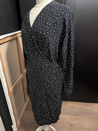 Robe portefeuille noire - , à