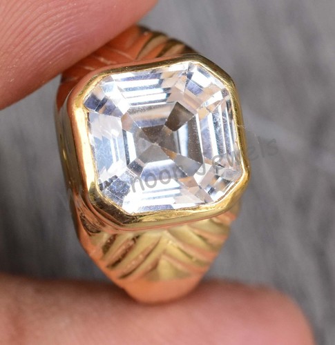 Saphir naturel asscher - naturel, 925