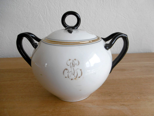 Sucrier ancien faience fine - sucrier,