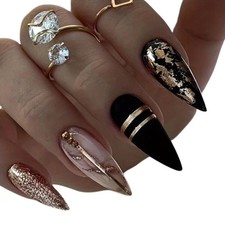 Set de 24 faux ongles longs