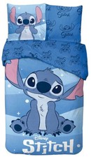 Parure de Lit Stitch Etoilée Disney Enfant, 100% Coton Oeko-Tex, Lit 1 place