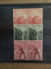 belgique 1942 cob tr260 à tr262 paire neuf sans charnière