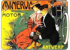 MINERVA VéLO MOTEUR R1317 - POSTER HQ 50x70cm d'une AFFICHE VINTAGE