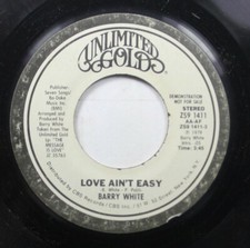 Soul Promo 45 Barry White - Amour Ain'T Easy / Sur Unlimited Or
