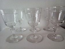 Baccarat Cristal 6 verres à Vin Modèle Filet époque 19 ème superbe