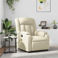 Fauteuil de Massage Inclinable Chaise Salle de Séjour Noir Similicuir vidaXL