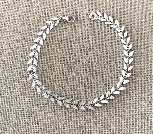 Bracelet feuilles laurier - bracelet,
