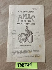 Amac Carburetor 922 Mobylette Practical Tips 1955 Old Collectible