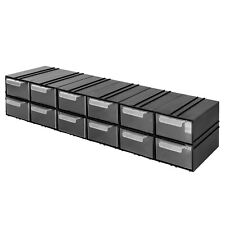 Boîte de rangement armoire en plastique 12 tiroirs transparents organisateurs