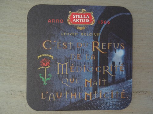 Sous bock stella - sous, artois