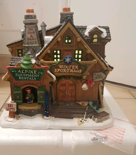Porcelain lighted building - lighted,