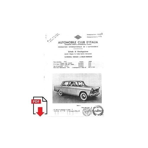 1962 fiat 1800b scheda - fiat, di