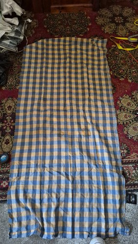 Tissu vintage carreaux bleu - à,