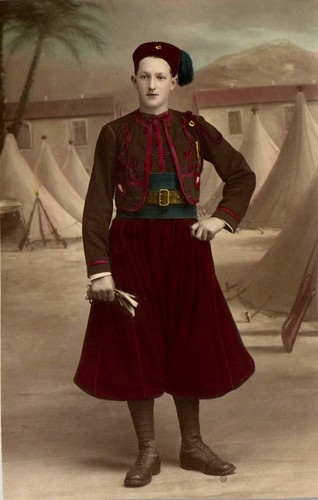 Militaria carte photo zouave - carte,