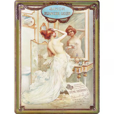 Plaque métal vintage salon de