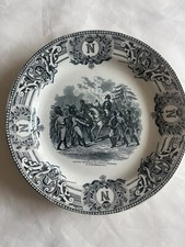 Ancienne Assiette Napoleon Keramis BF Belge, Troupes Bavaroises Et Wutbg,23,5cm